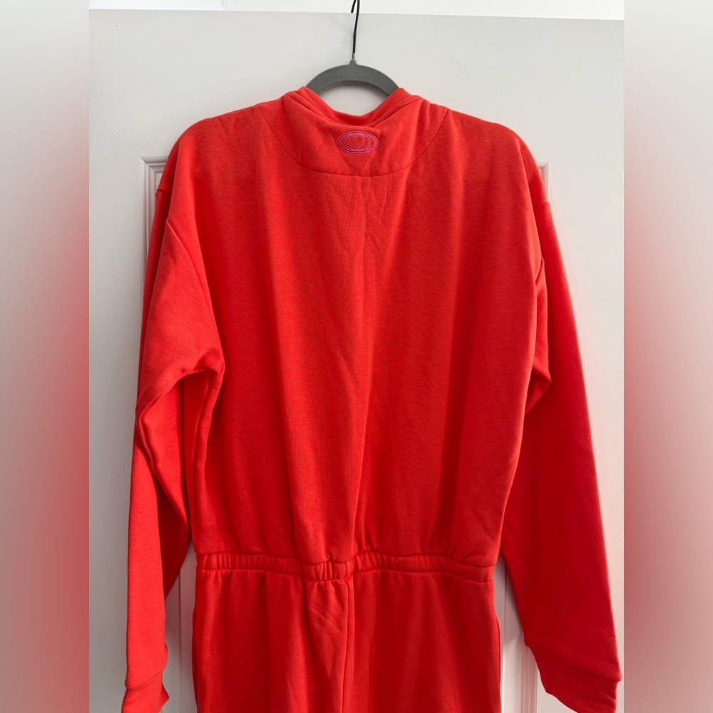 adidas Bright Red Drawstring Jumpsuit - Picture 7 of 10